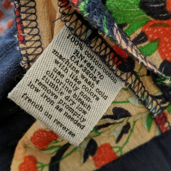 Anthropologie Navy and Orange Mini Dress - Picture 6 of 6